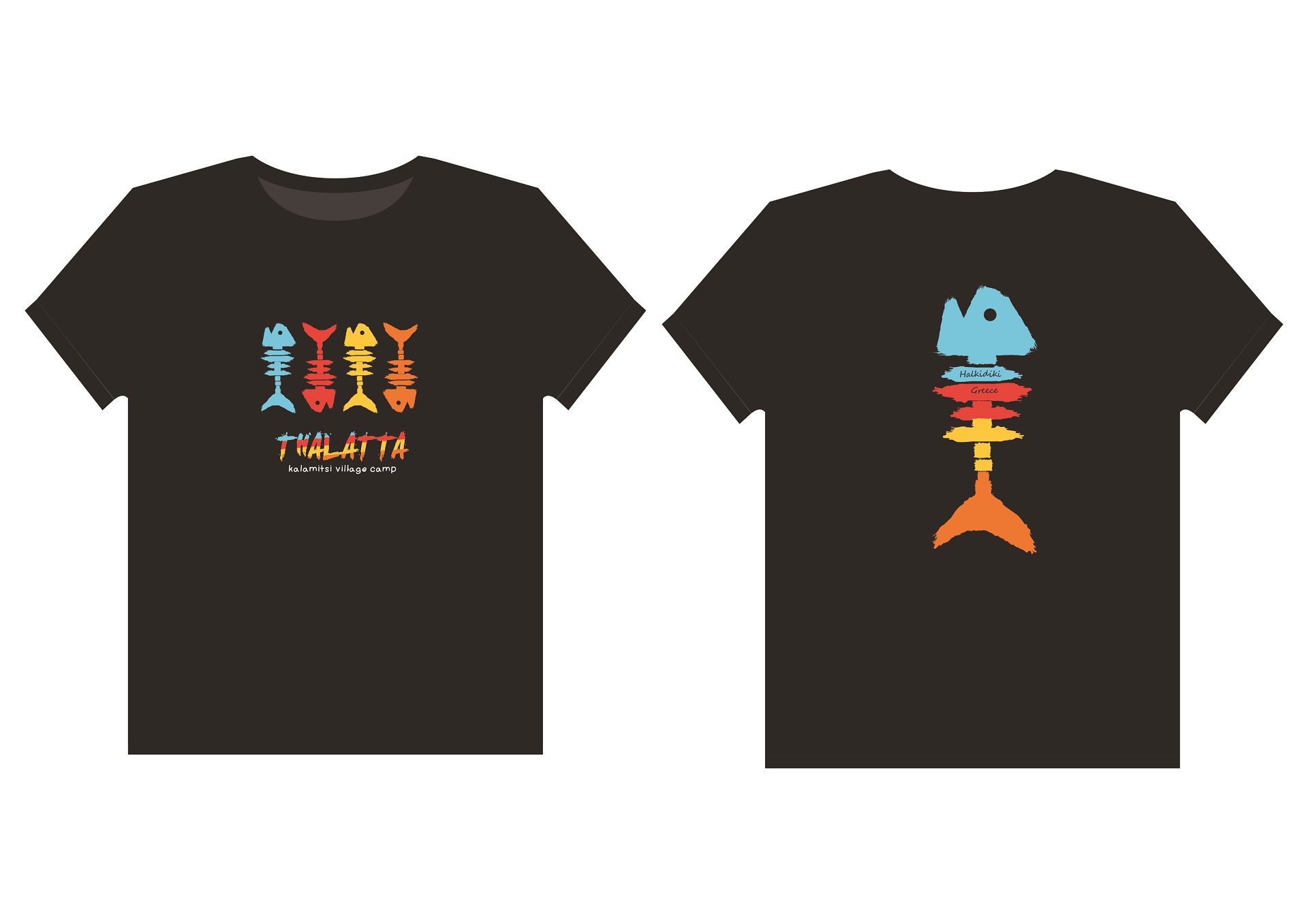 thalatta camp t-shirt #2 (μαύρο) 